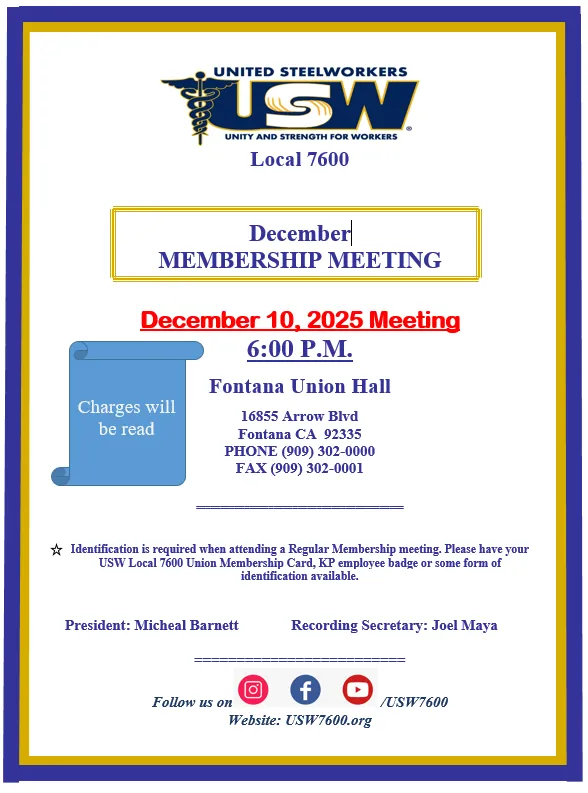 December meetings